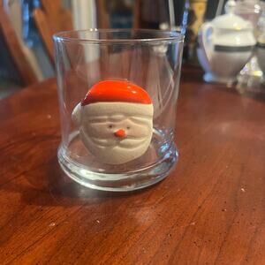 Vintage Santa Clause Candle Holder Votive Christmas Ornament Holiday Festive